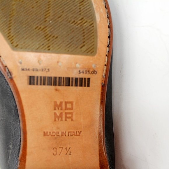 MOMA Hand-made Shoes ML4 Oxfords Laceless Black Leather Pointed Derby Loafer 7 - Picture 13 of 15